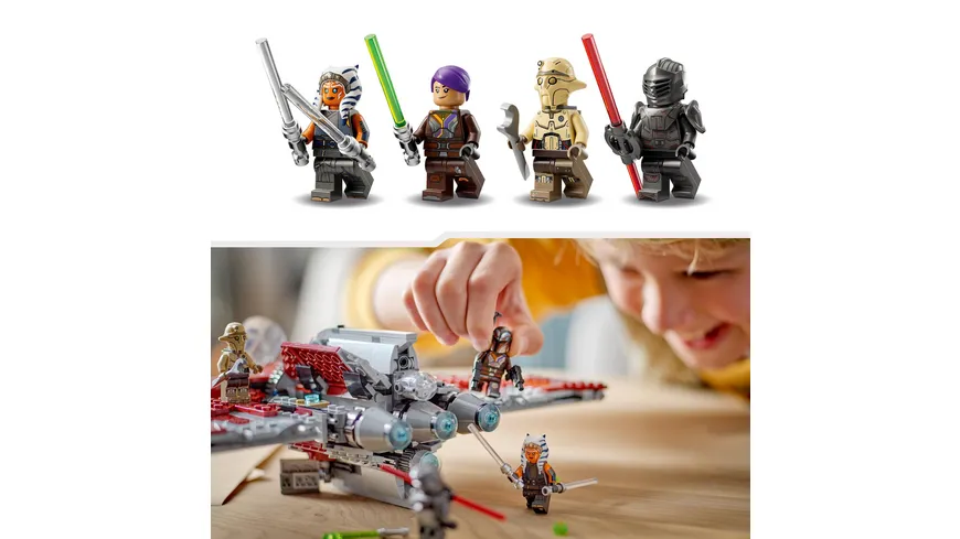 LEGO Star Wars 75362 Ahsoka Tanos T-6 Jedi Shuttle, Raumschiff-Spielzeug
