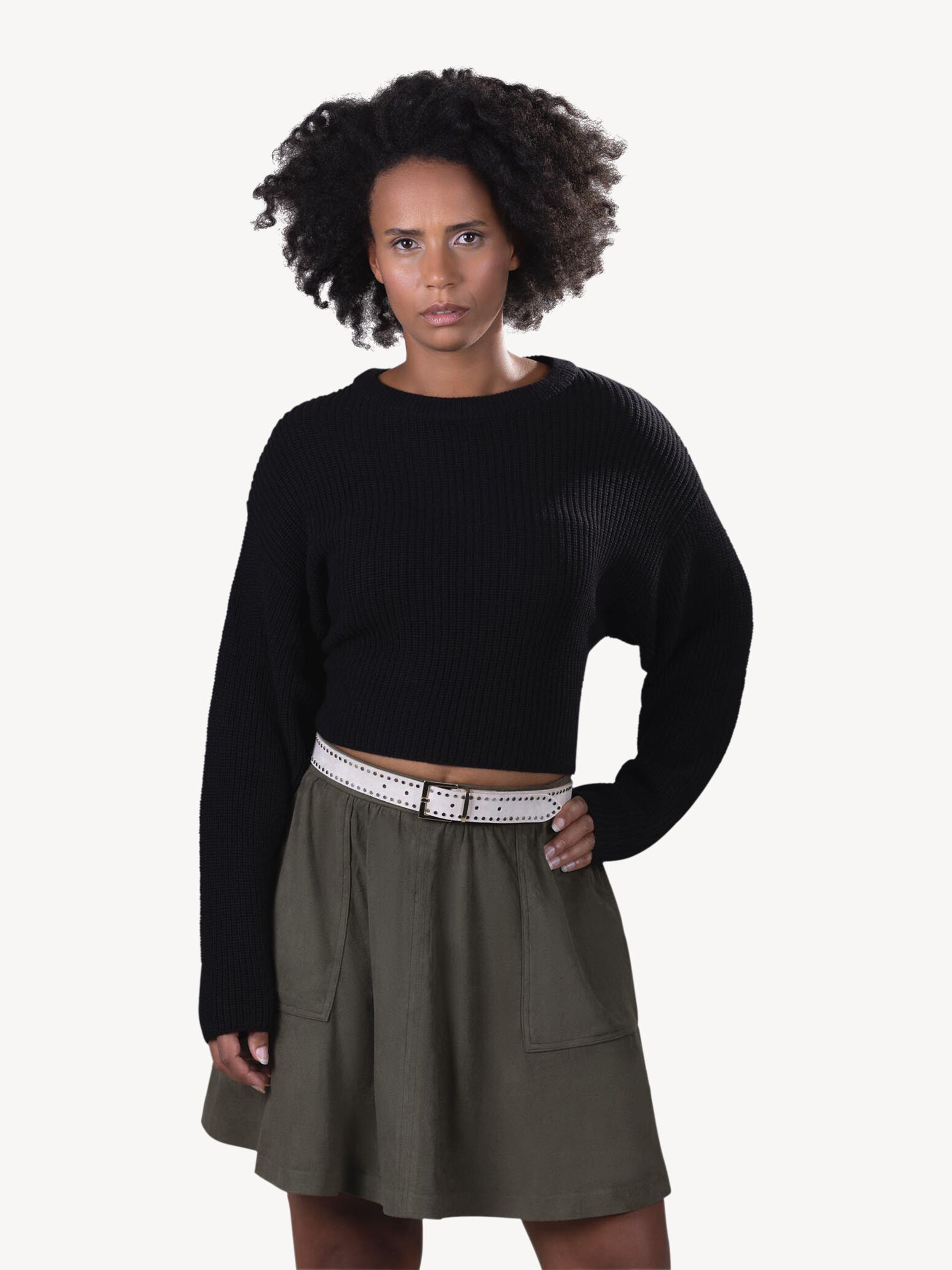 Ceinture en cuir - beige