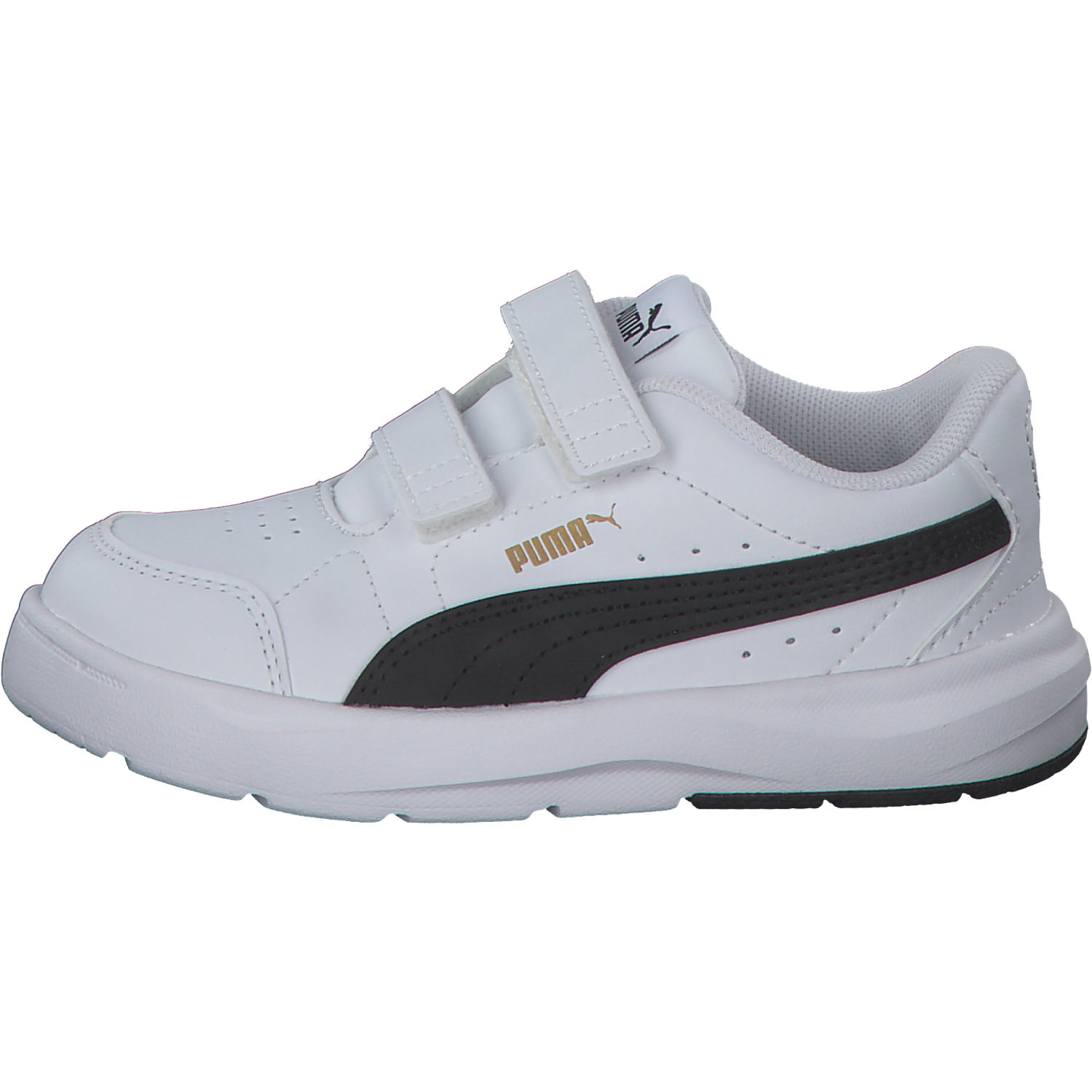Puma Evolve Court V Inf 389146, Sneakers Low, Kinder, puma white/puma black/puma gol
