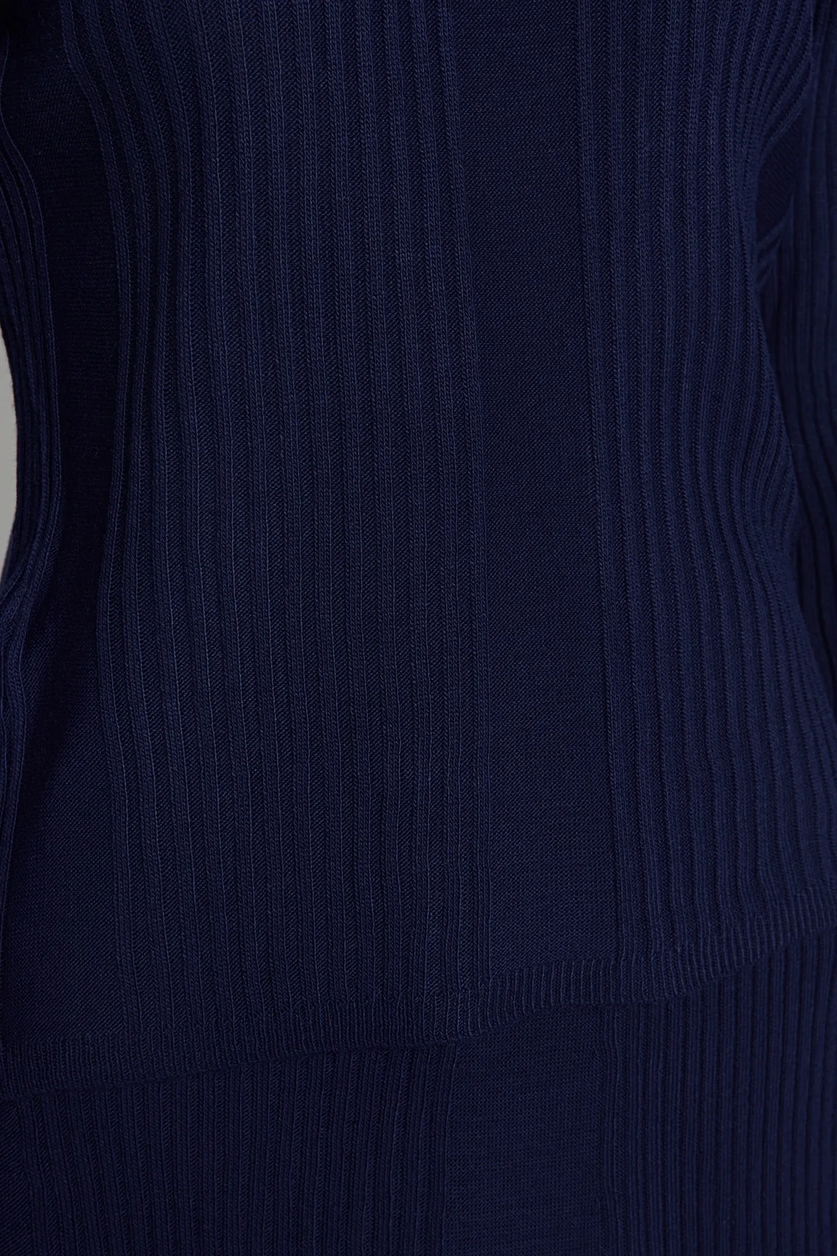 Trendyol Collection  Marineblaues Strickoberteil- und -unterteil-Set mit Rock TWOAW24AU00066