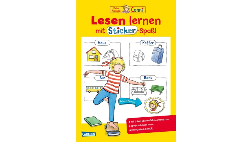 Conni Gelbe Reihe (Beschäftigungsbuch): Lesen lernen mit Sticker-Spaß