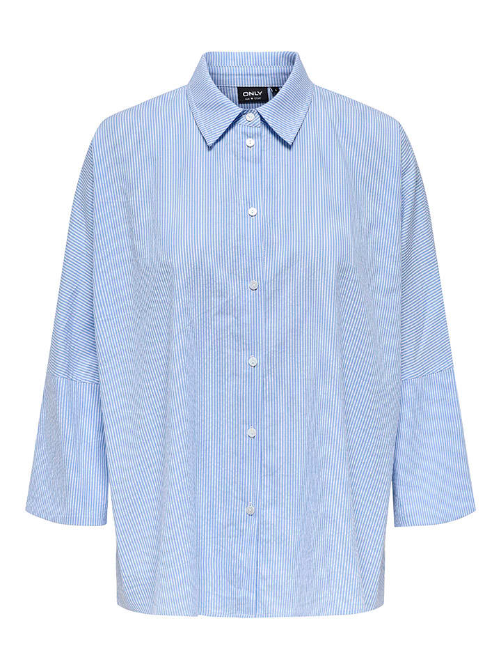 ONLY Bluse in Hellblau/ Weiß günstig kaufen