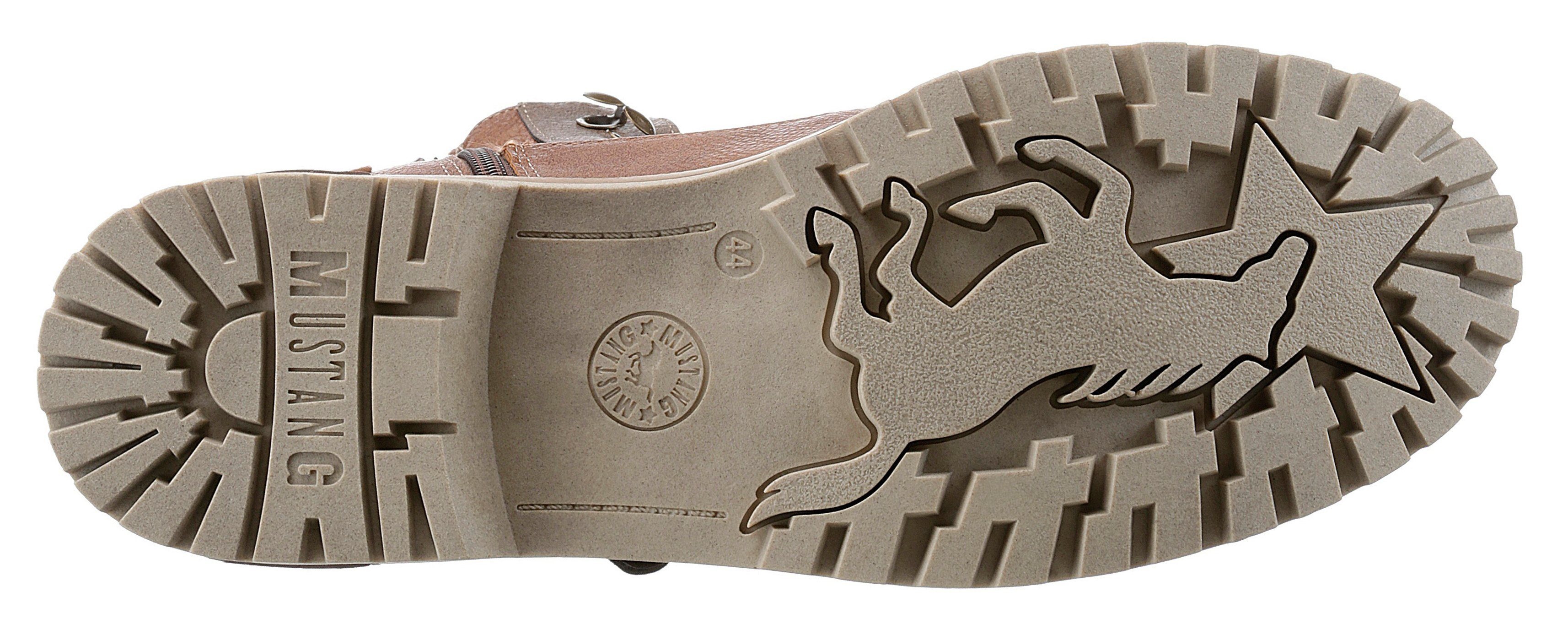 Mustang Shoes Winterboots mit Zierreißverschluss außen