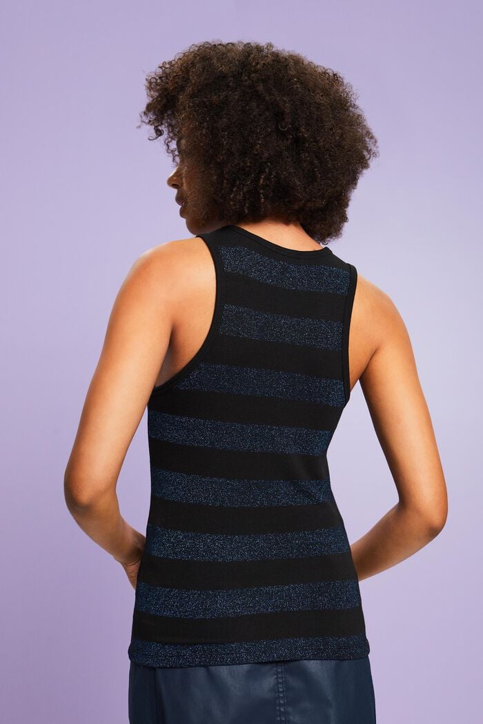 Gestreiftes Tank Top im Glitzer-Look
