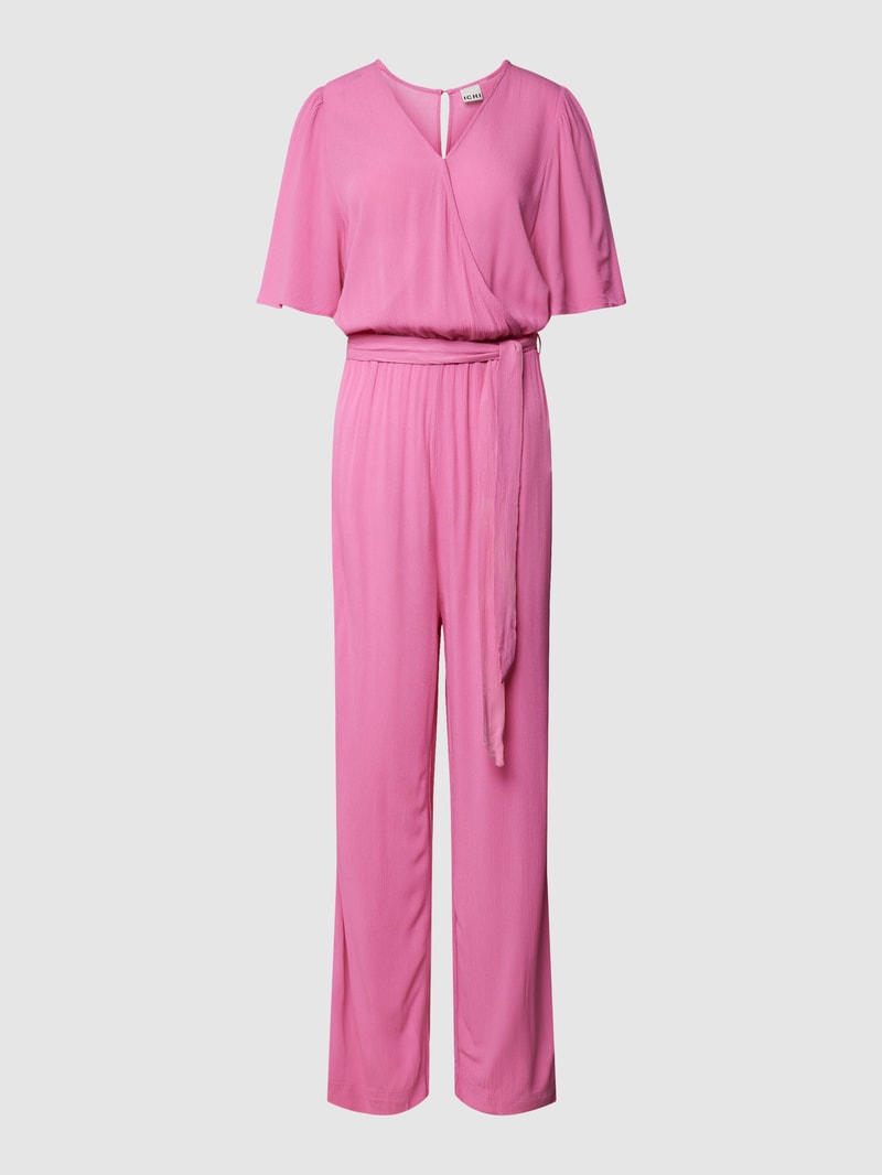 Jumpsuit mit V-Ausschnitt Modell 'Marrakech' in pink