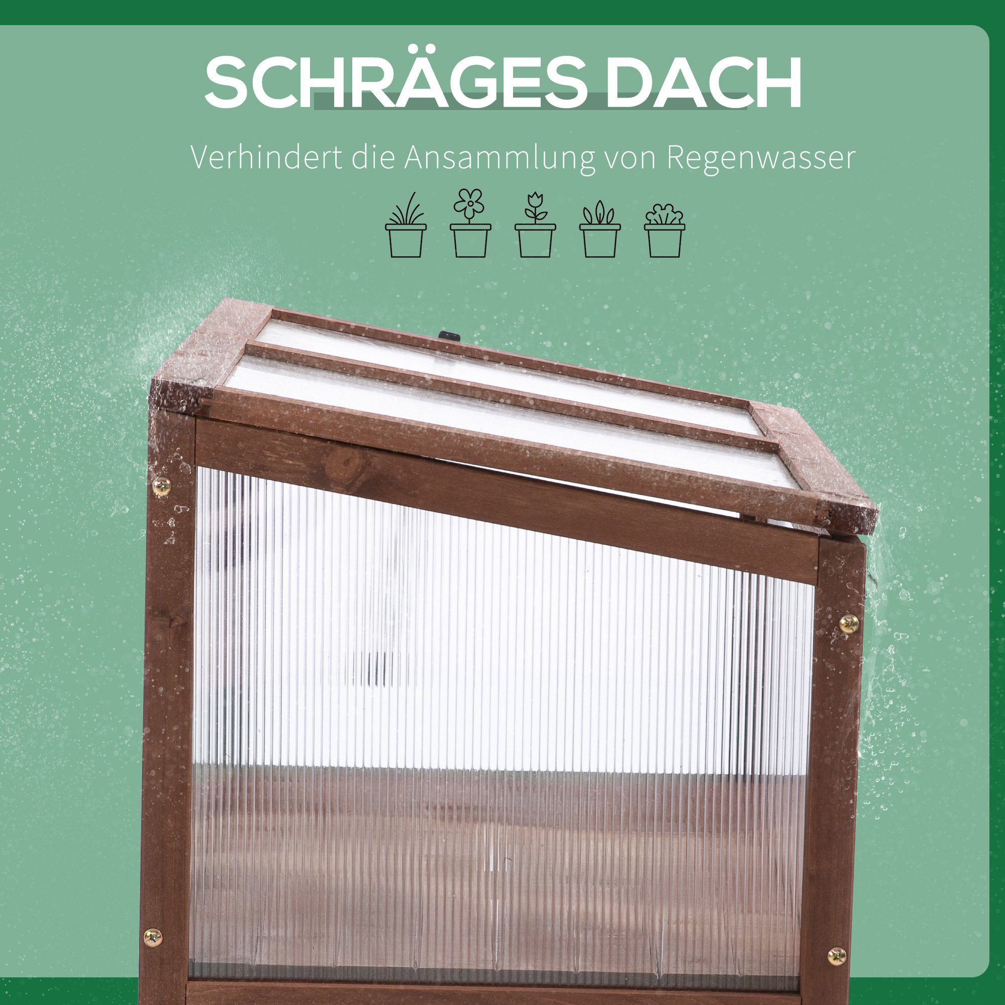 Outsunny Foliengewächshaus Hochbeet