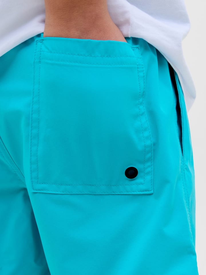 JACK & JONES Junior Badeshorts  JPSTMAUI JJSWIM DOUBLE LOGO JNR in scuba blue günstig kaufen 140