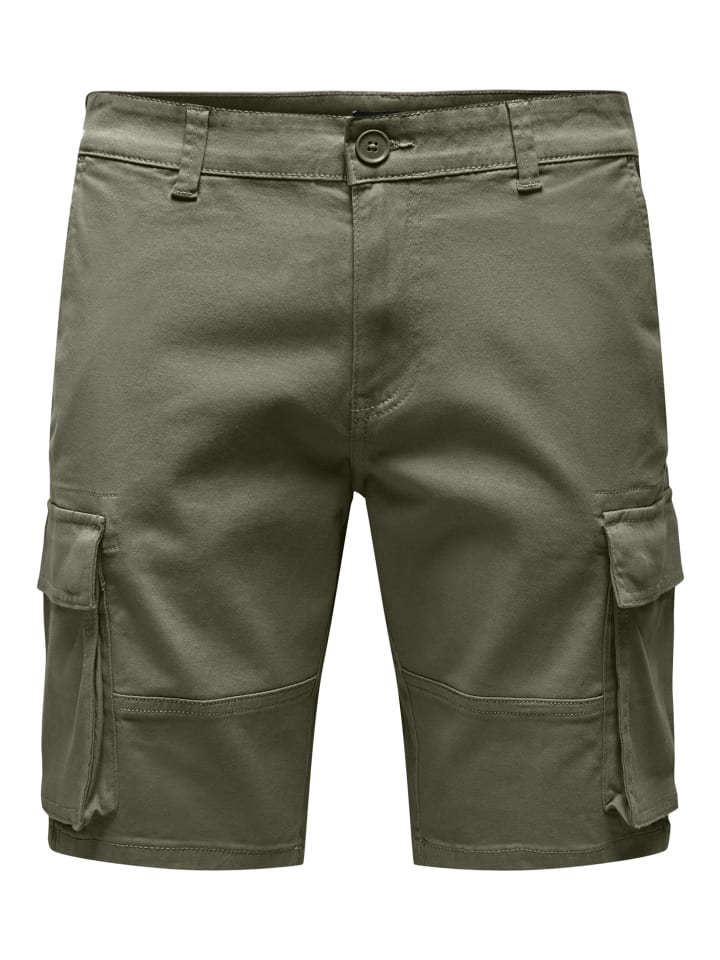 Only&Sons Shorts 'Cam' in grün günstig kaufen