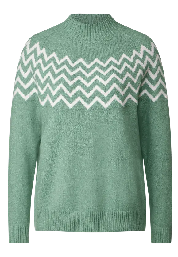 Street One Pullover mit Stehkragen