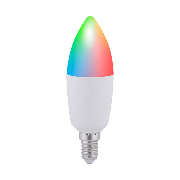 Smartes LED-Leuchtmittel Lola, Kerze, E14, RGB, CCT