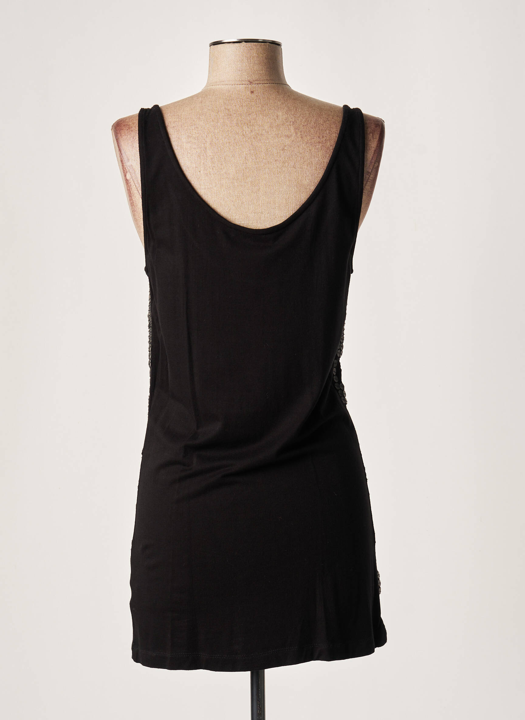 Lauren Vidal Tuniquesansmanche Femme couleur noir