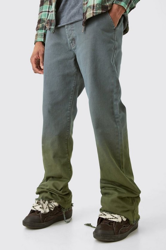 Tall lockere Twill-Schlaghose mit Farbverlauf