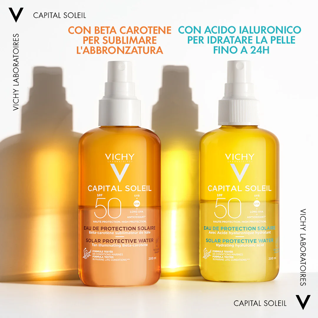 Capital Soleil Agua Solar Hidratante SPF 50 - Spray solar corporal de alta protección.