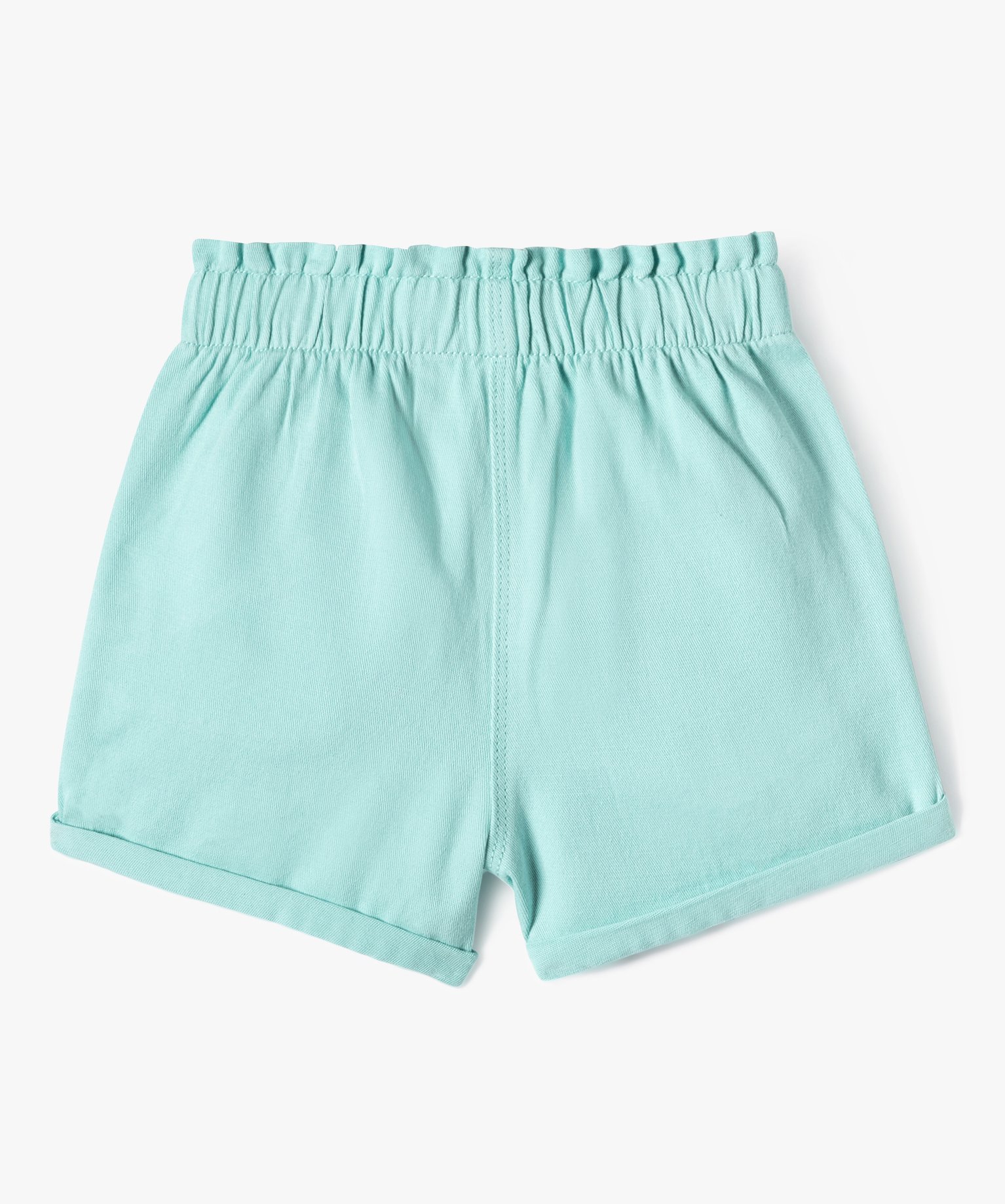 Short fille ultra court taille haute turquoise | GEMO