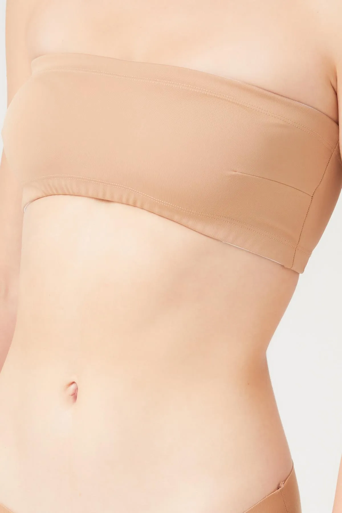 Cottonhill  Trägerloses Crop-Top Bustier Bronze