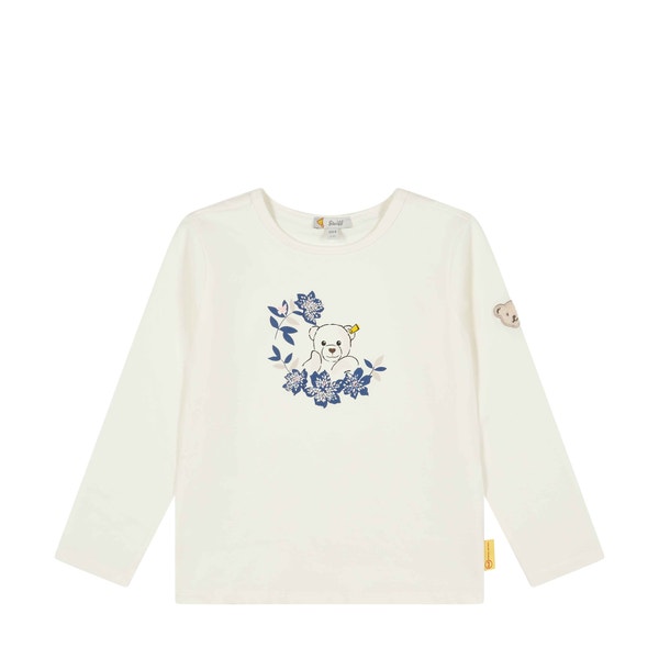 T-Shirt langarm, weiß für Mädchen