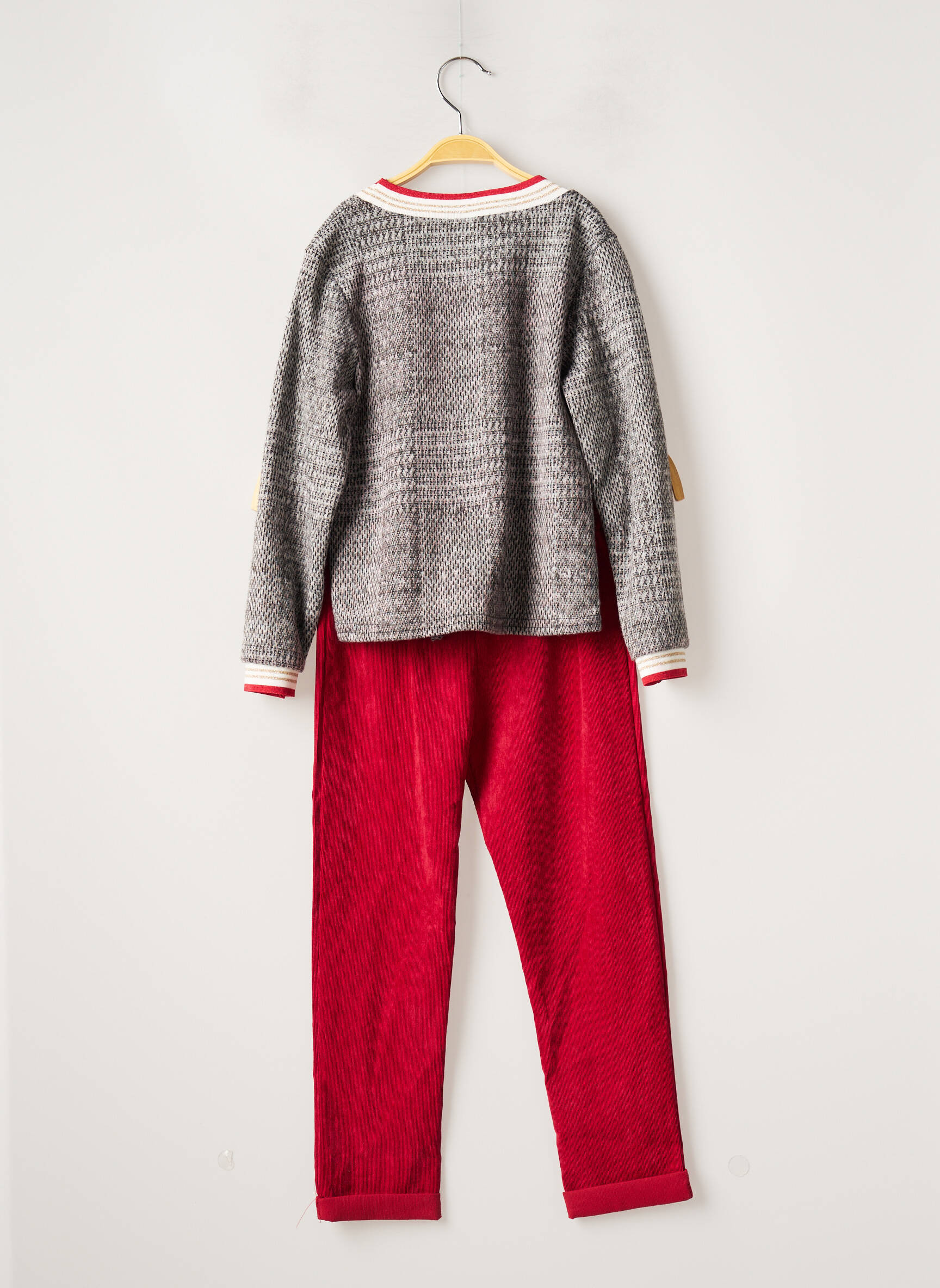 P Tit Mome Ensembles Pantalon Fille couleur gris