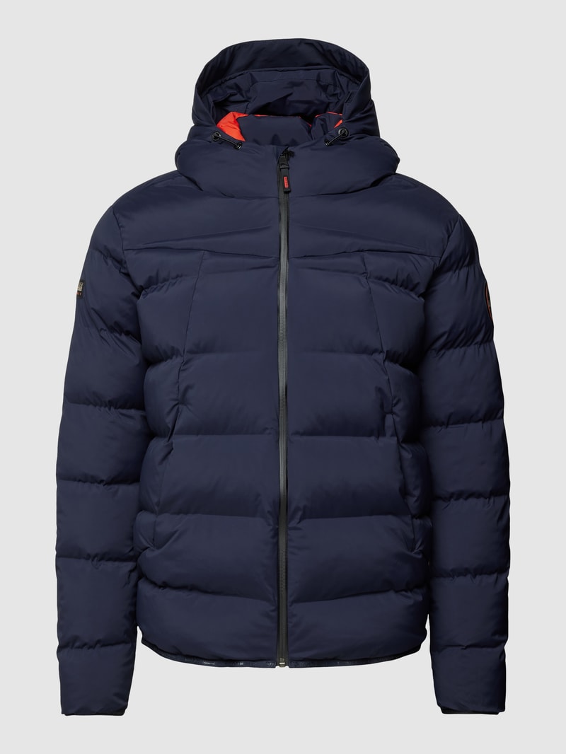 Steppjacke mit Kapuze Modell 'NEWTON' in marineblau