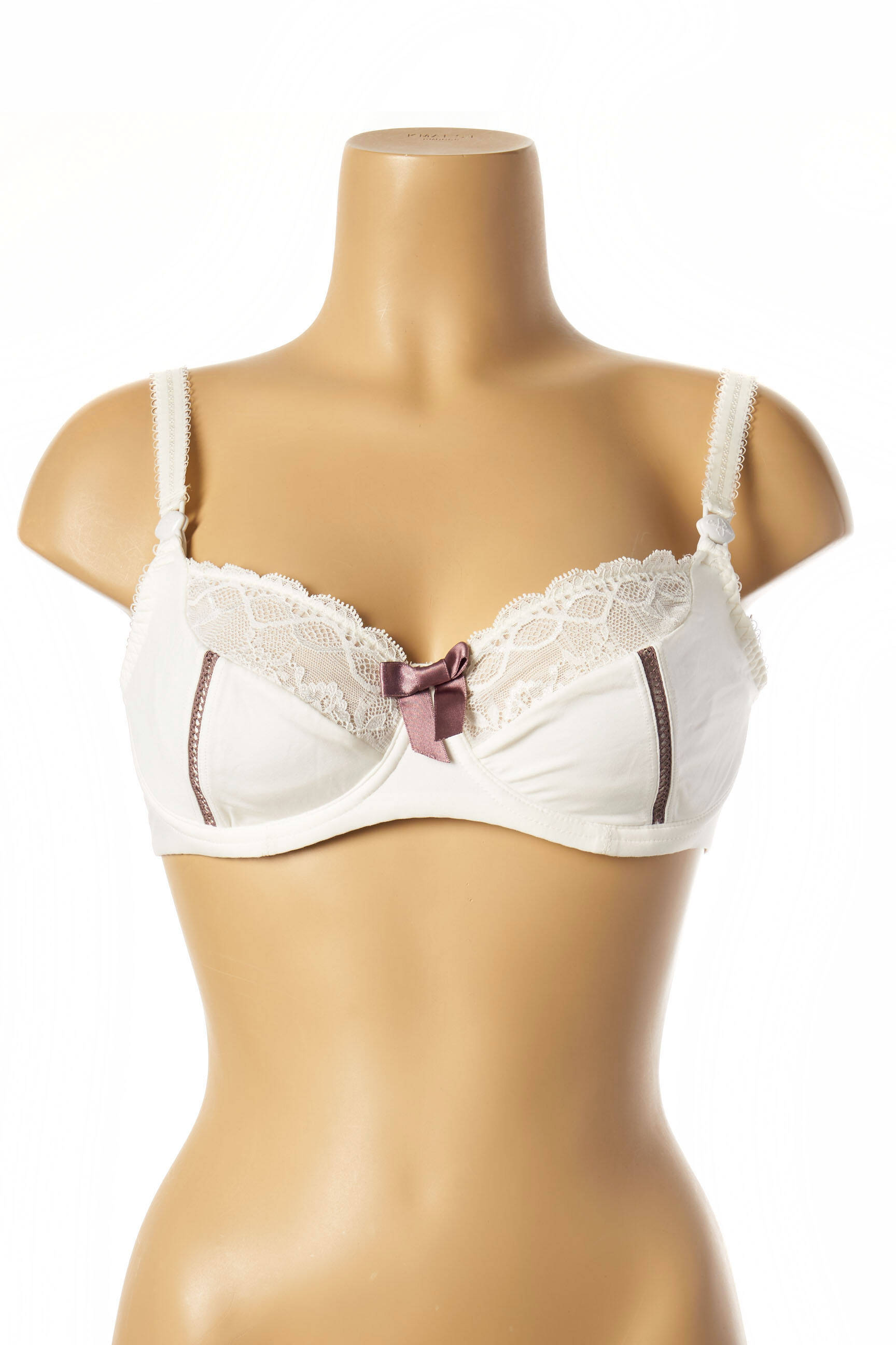 Cache Coeur Lingerie Maternite Femme couleur blanc