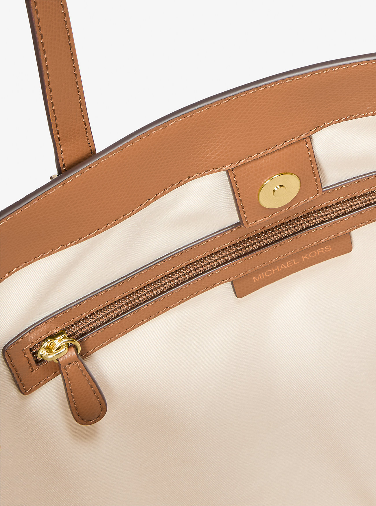 Taryn stor veske med signaturlogo og skinn – BRN/ACORN