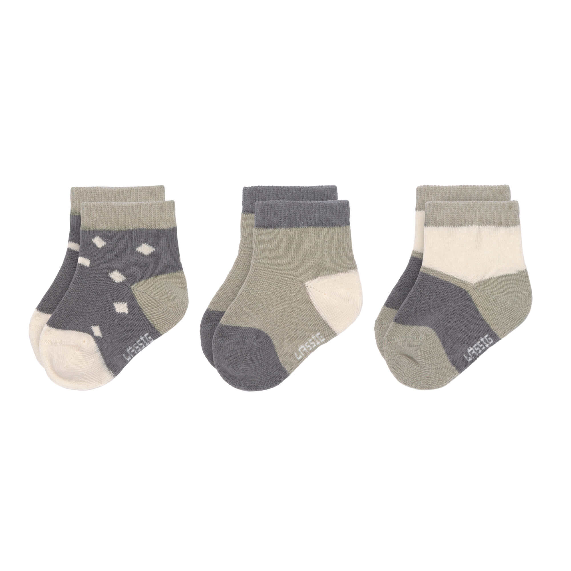 Kinder Sneaker Socken (3er-Set), Anthrazit