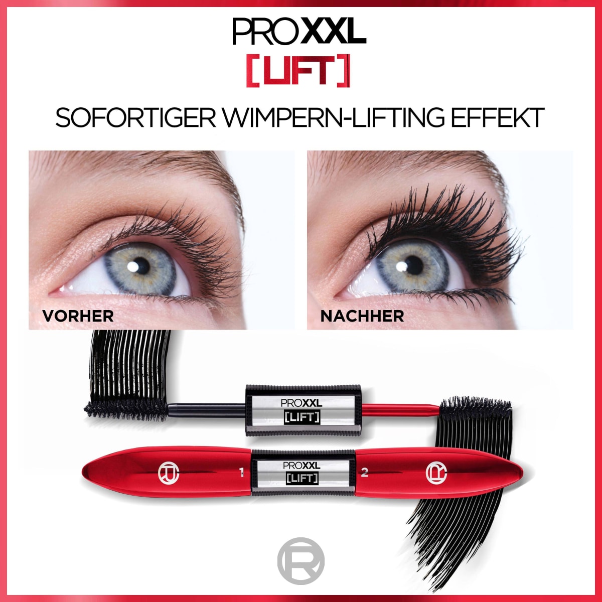 Mascara PRO XXL Lift Schwarz, 12 ml
