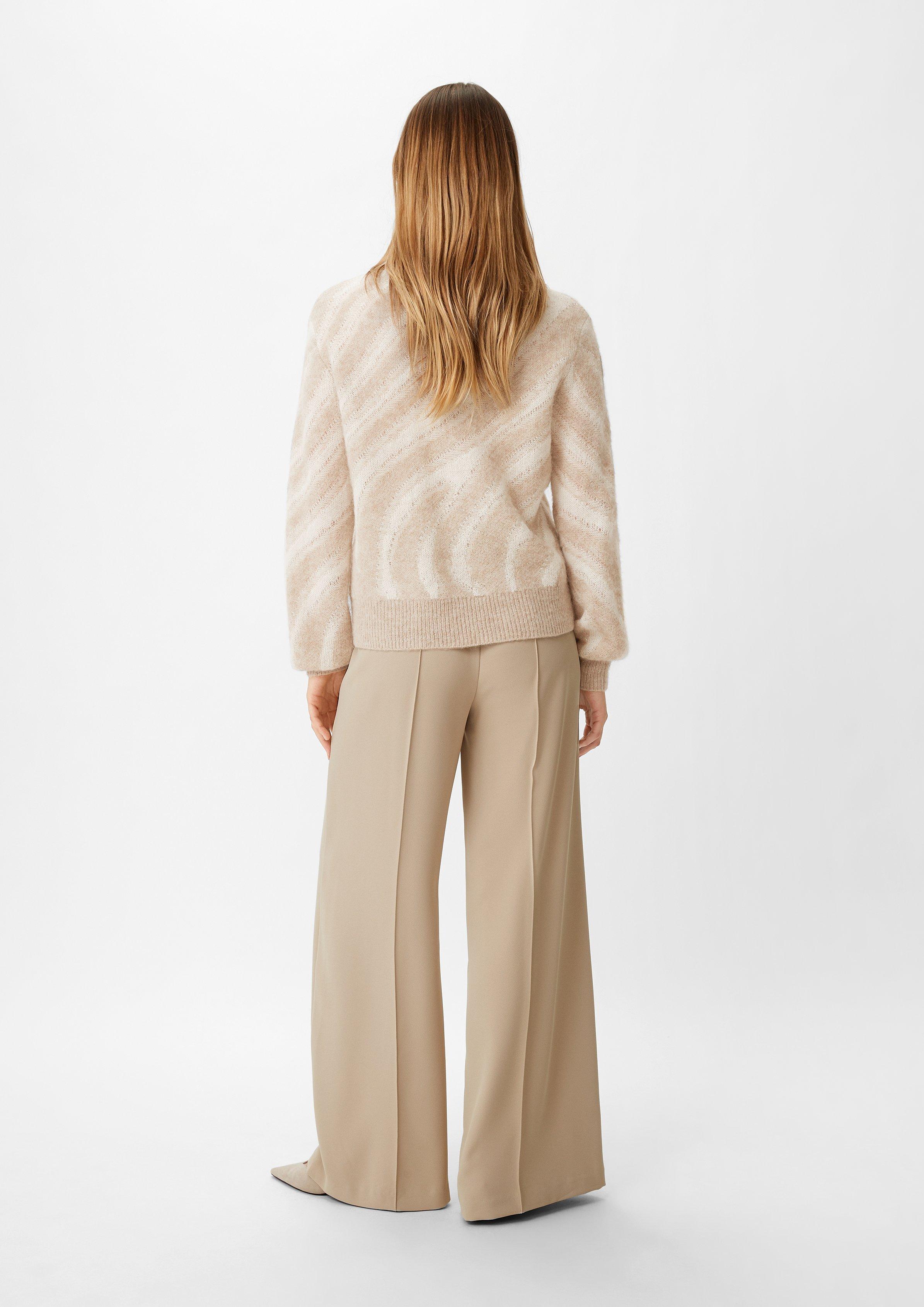 Strickpulli aus Alpakamix - beige