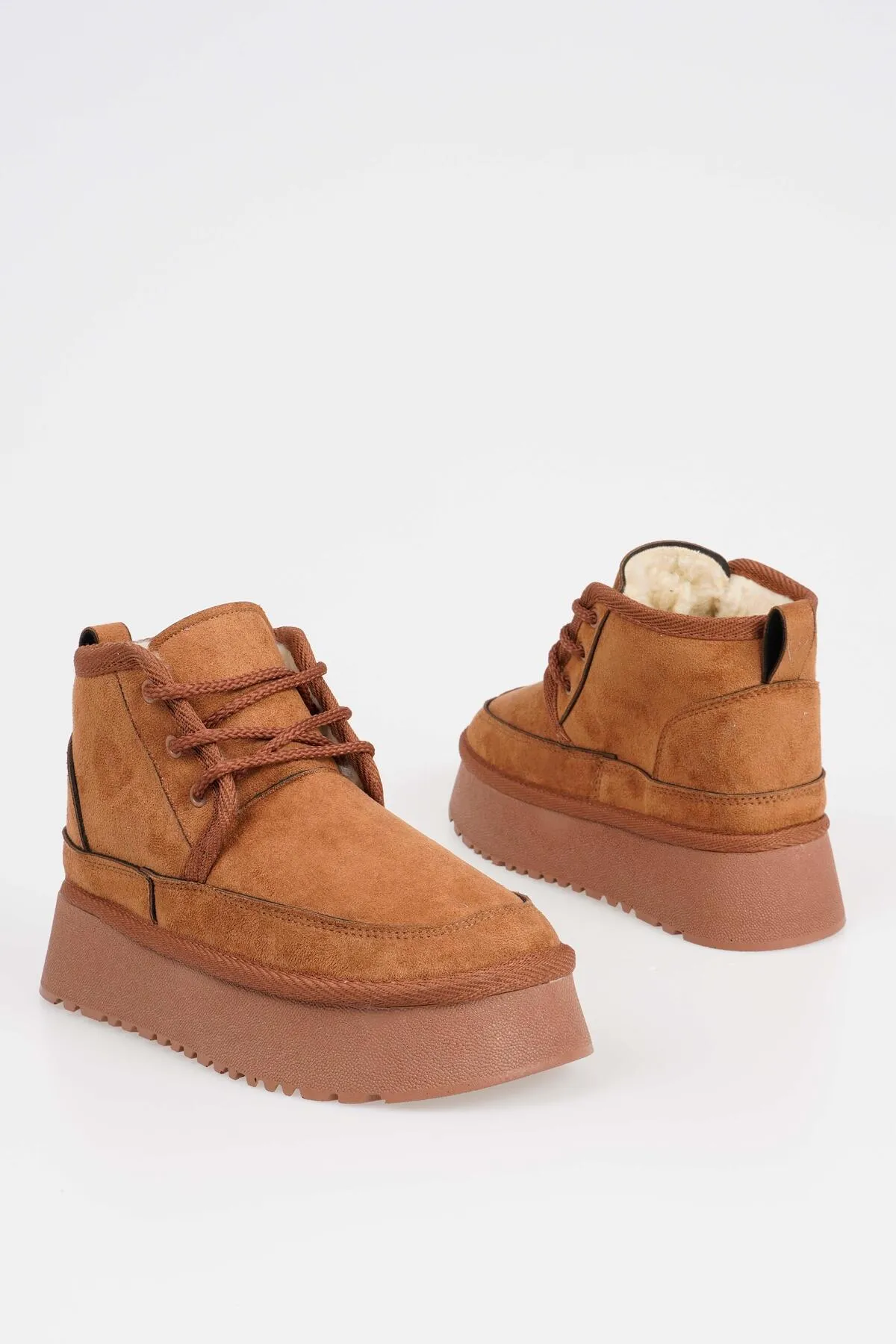 CZ London  Kurze Schnürstiefel für Damen mit hoher Sohle