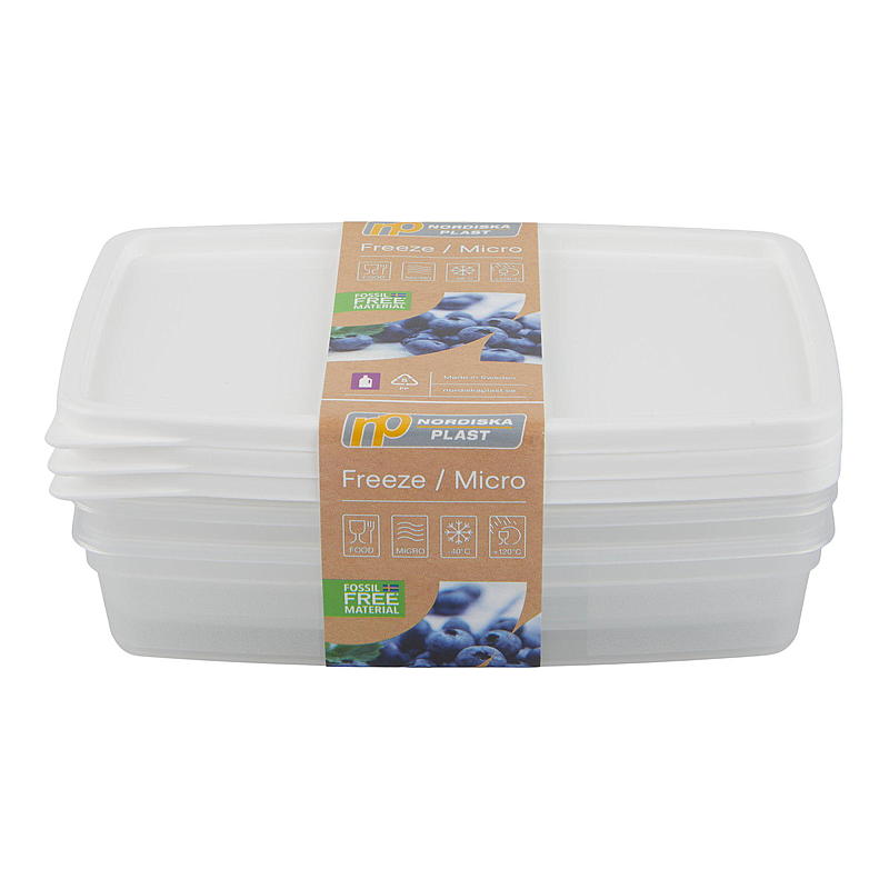 Cuisine Frys/kjøl-boks 3x0,4 l fossilfri hvit