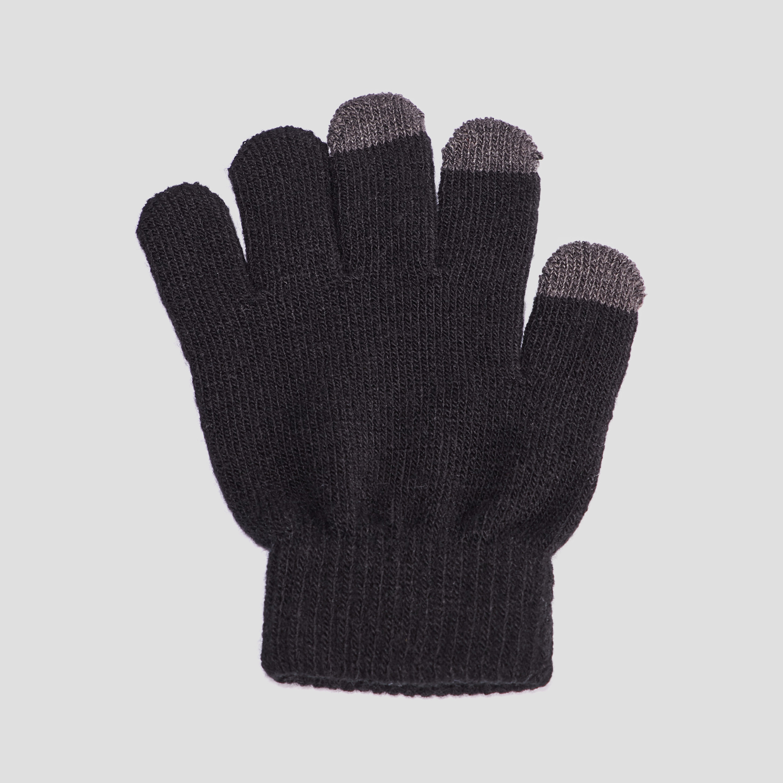 Gants avec bouts tactile noir garçon | La Halle