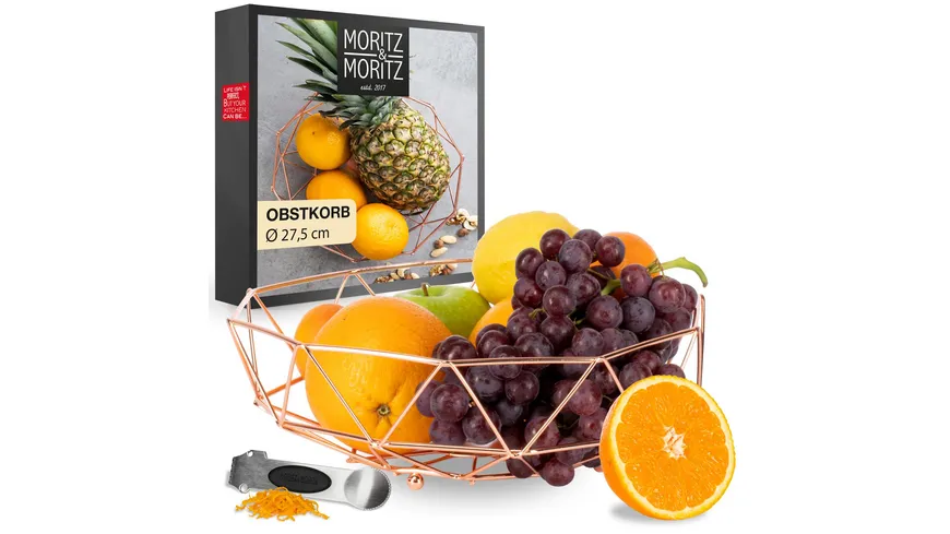 Moritz & Moritz Obstkorb Rund Dreiecke rose rose