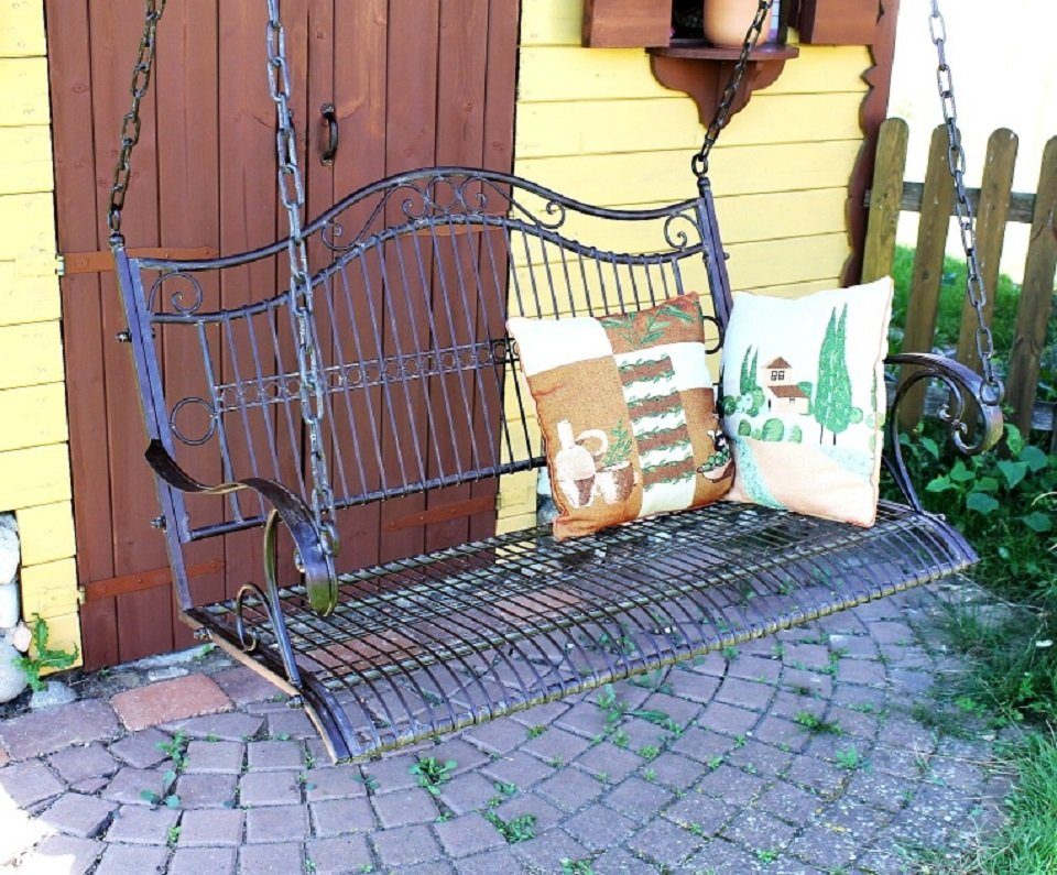 DanDiBo Hollywoodschaukel Hängebank Metall Garten 82505 Schaukel mit Ketten Gartenschaukel Baumschaukel Bank Hollywoodschaukel Schaukelbank