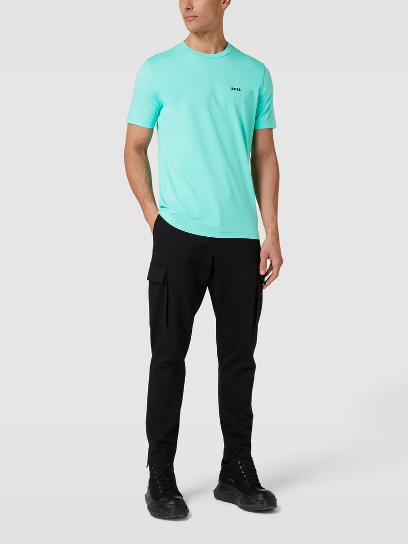 T-Shirt mit Label-Print in mint
