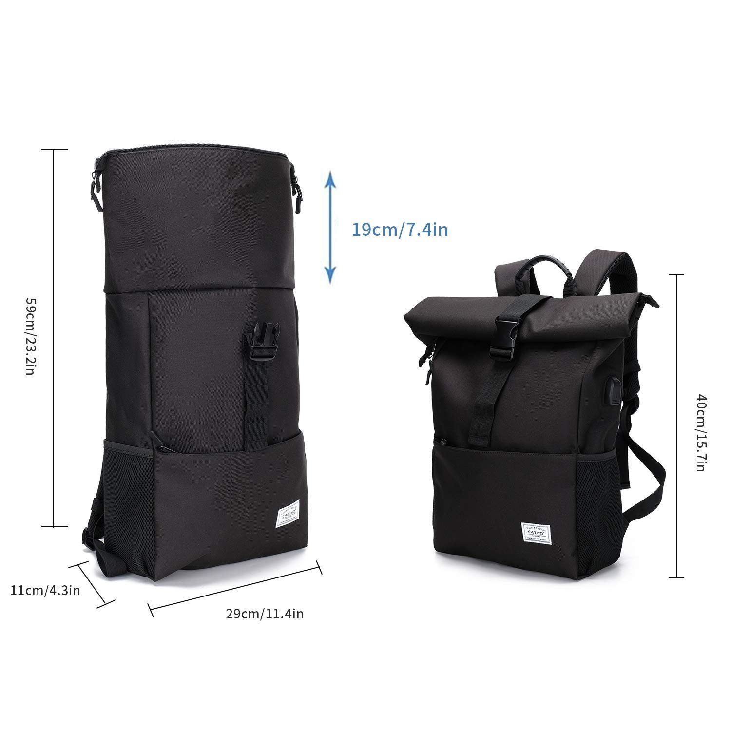 TAN.TOMI Laptoprucksack Rucksack Schulruck Sportrucksack Damen Herren groß mit vielen Fächer, mit Laptopfach bis 15,6 zoll und separatem iPadfach