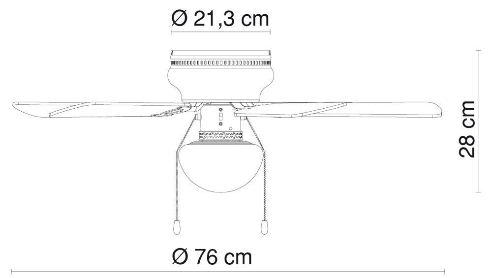 etc-shop Deckenventilator, Decken Lampe Ventilator Kühler Lüfter Leuchte Klima