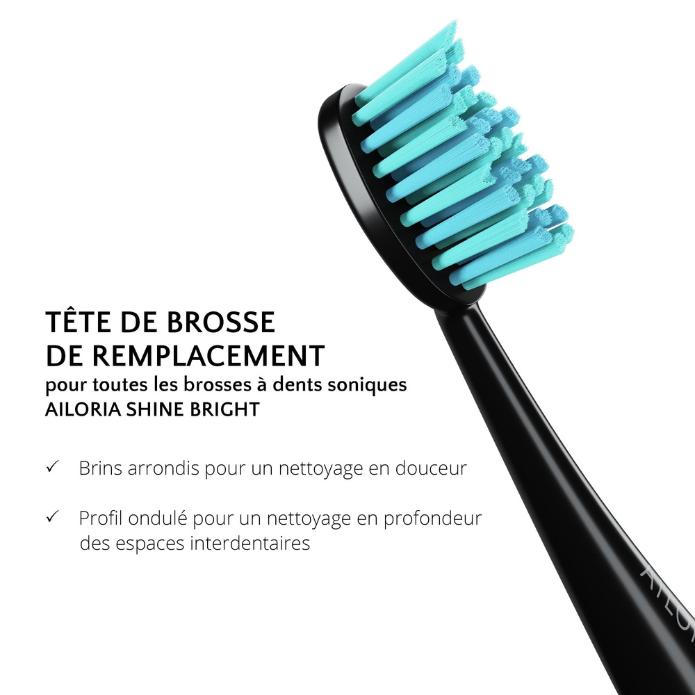 ailoria personal care SHINE BRIGHT Têtes de brosse - lot de 6
