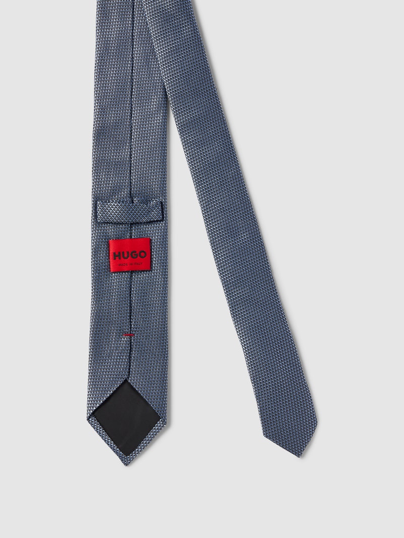 Seidenkrawatte mit Allover-Muster Modell 'Tie' (6 cm) in hellblau