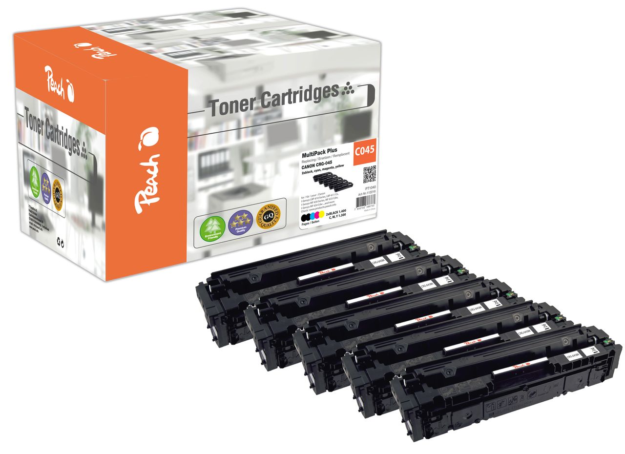 Peach Spar Pack Plus Tonermodule ersetzt Canon CRG-045