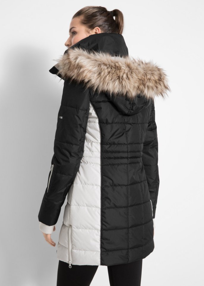 Outdoor-Kurzmantel mit Fellimitat