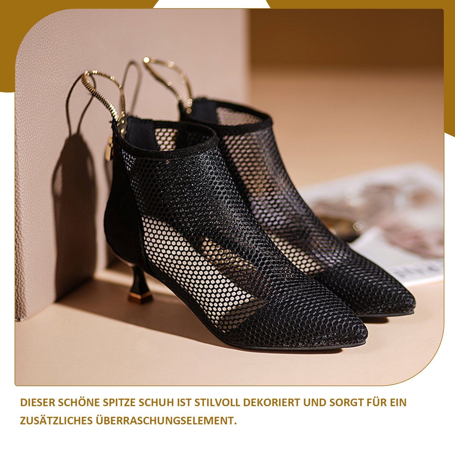 Daisred High Heels Tanzstiefel Stiefeletten Schaftsandalen Tanzschuhe Pumps