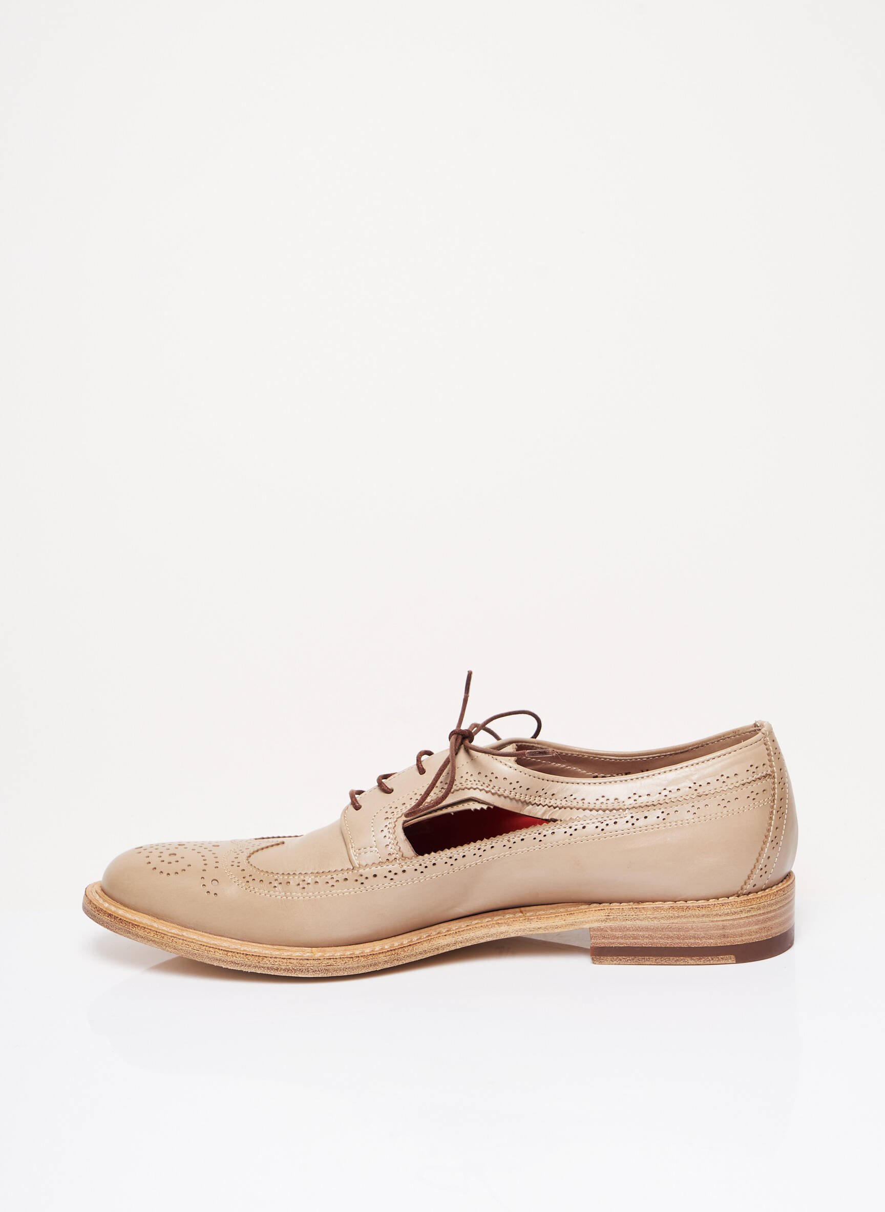 Santoni Derby Femme couleur beige