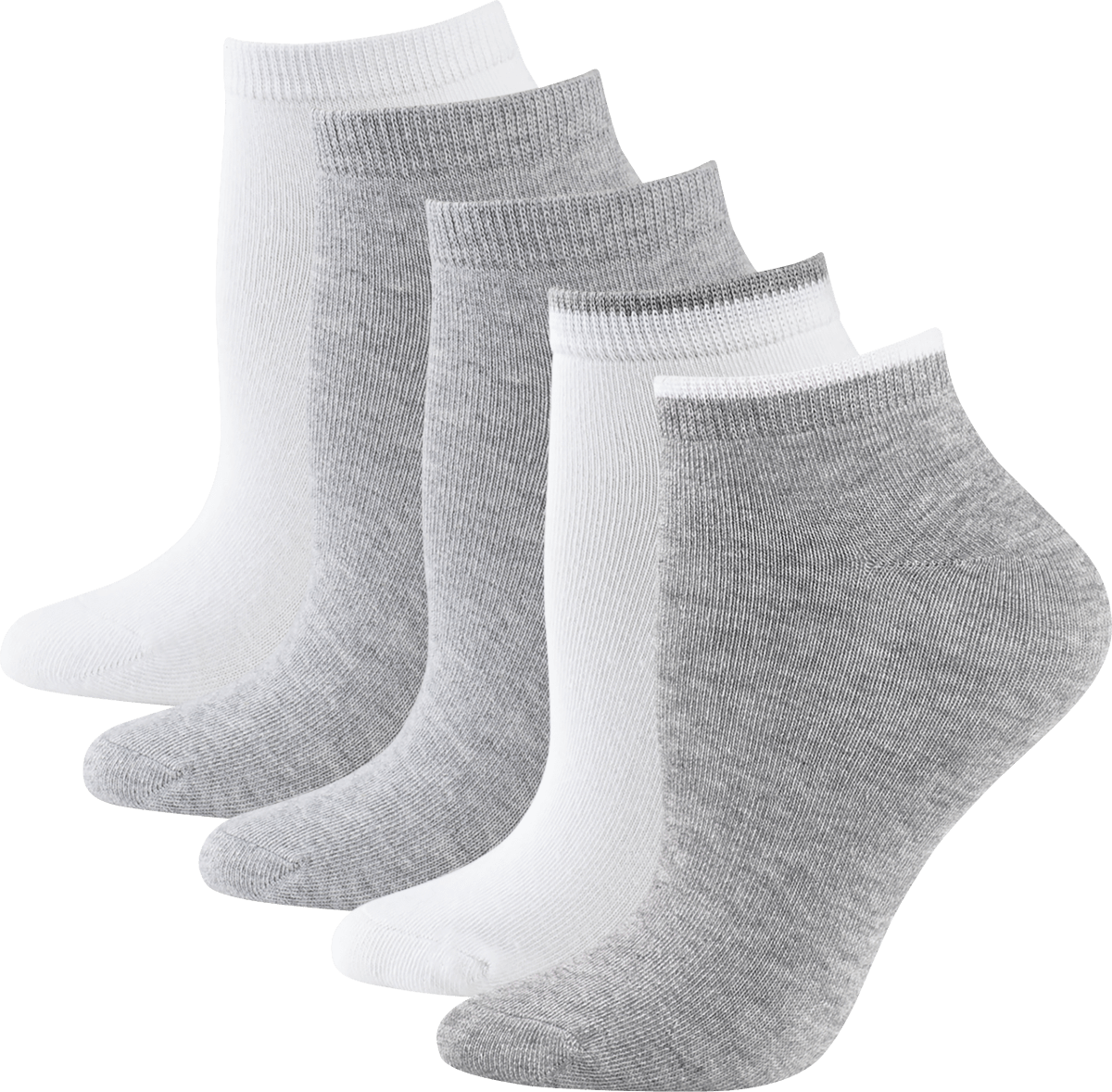 Sneaker grau, weiß Gr. 35-38, 5 St
