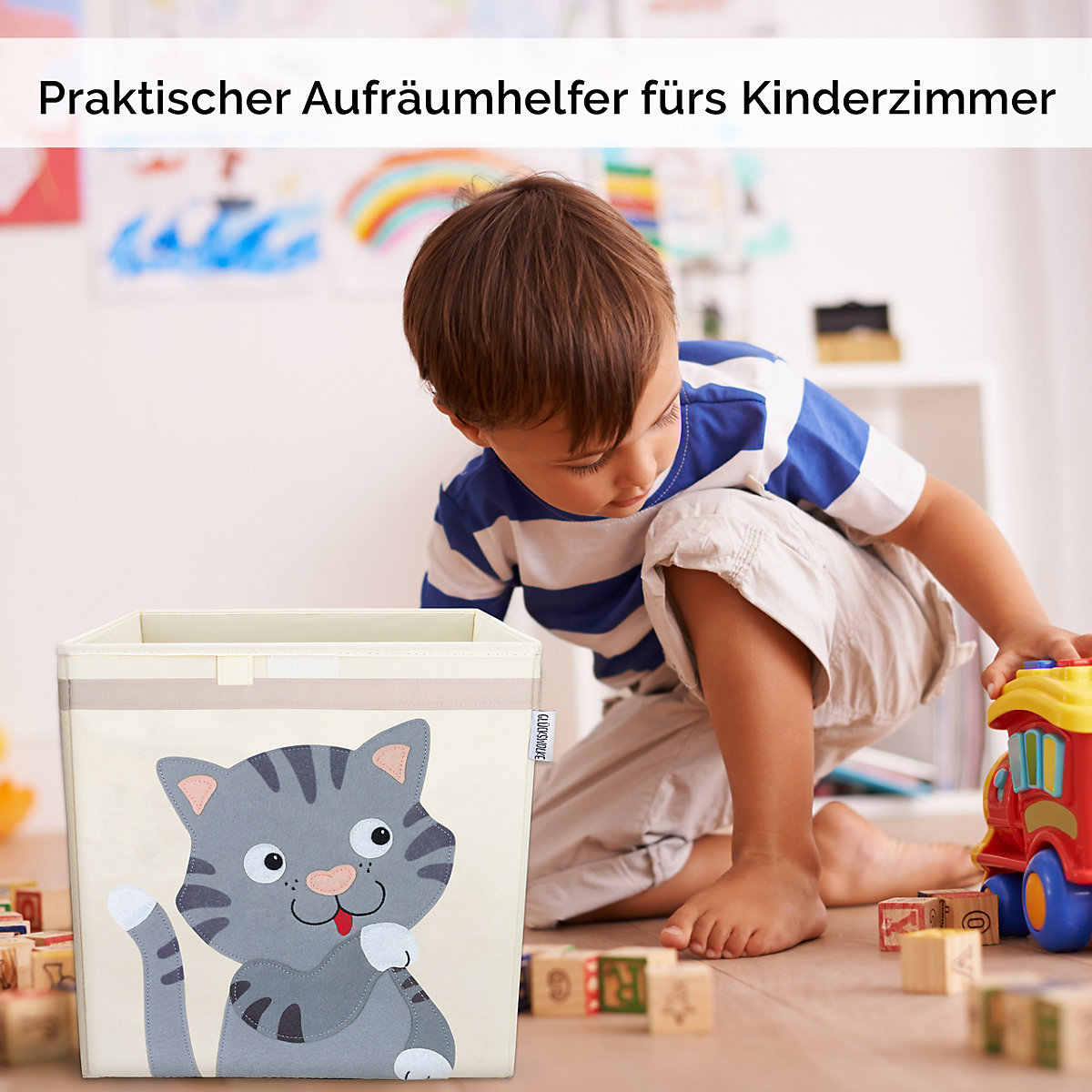 Aufbewahrungsboxen - 15 Motive I Spielzeugkiste mit Deckel I Boxen zur Aufbewahrung im Kallax Regal I Kinderzimmer Deko