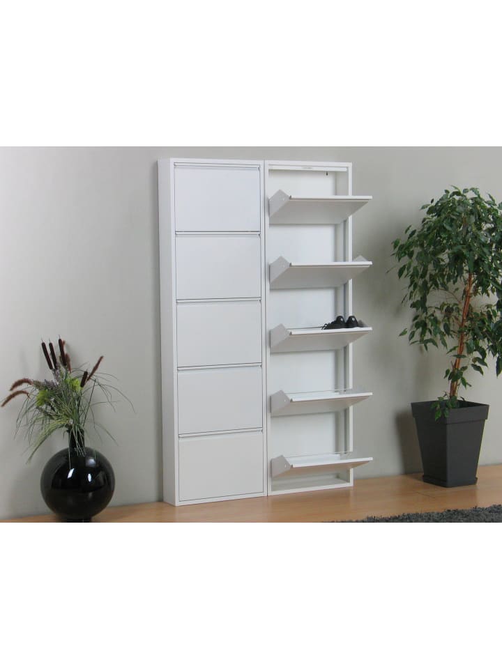 ebuy24 Schuhschrank Pisa Weiß 101 x 16 cm günstig kaufen onesize