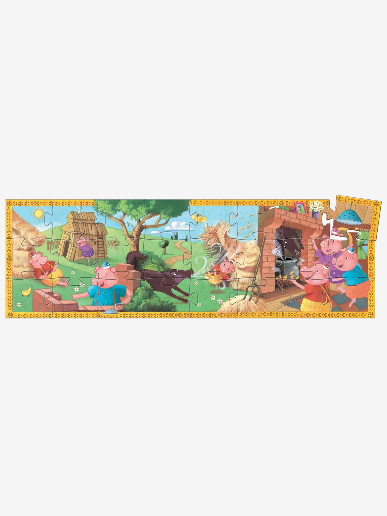 Puzzle Les 3 petits cochons 24 pièces DJECO multicolore
