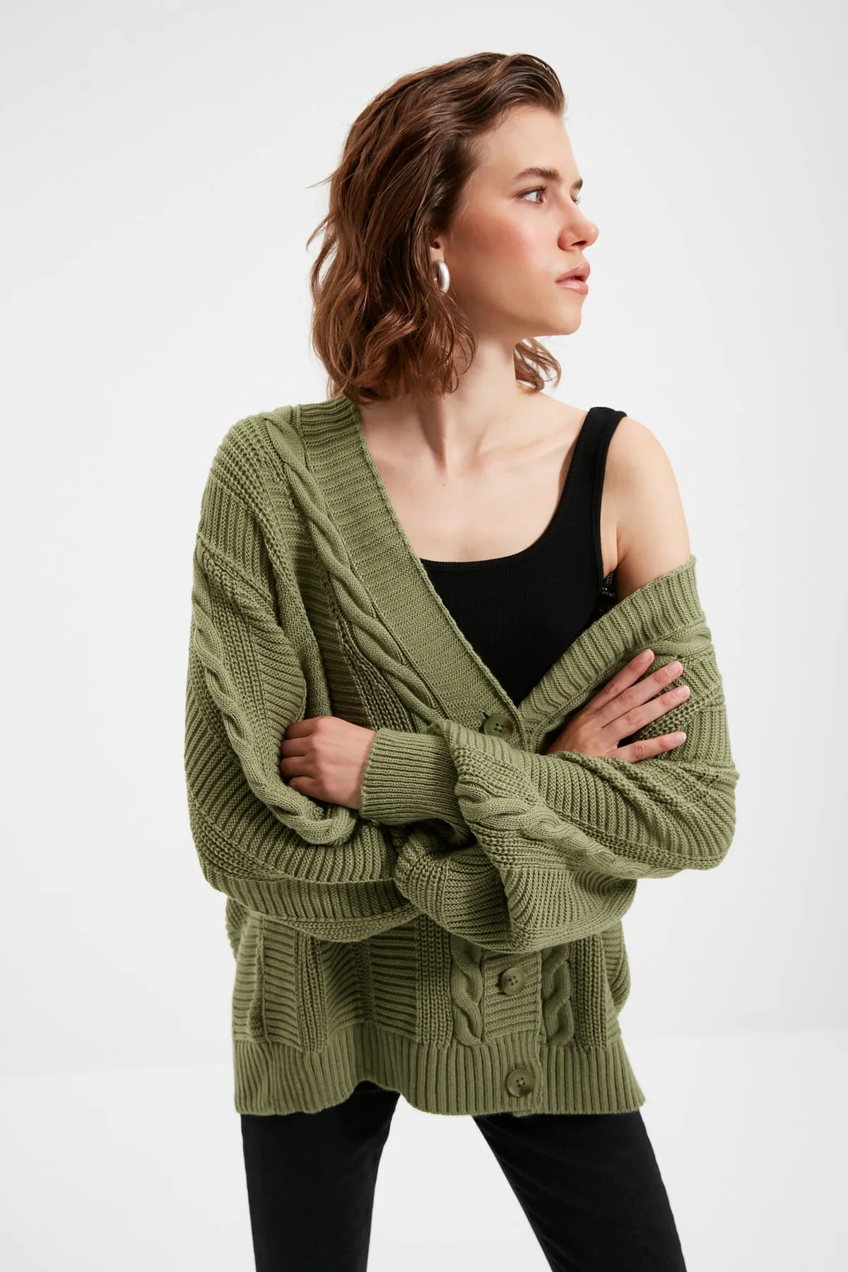 Trendyol Collection  Mintgrüne Strickjacke