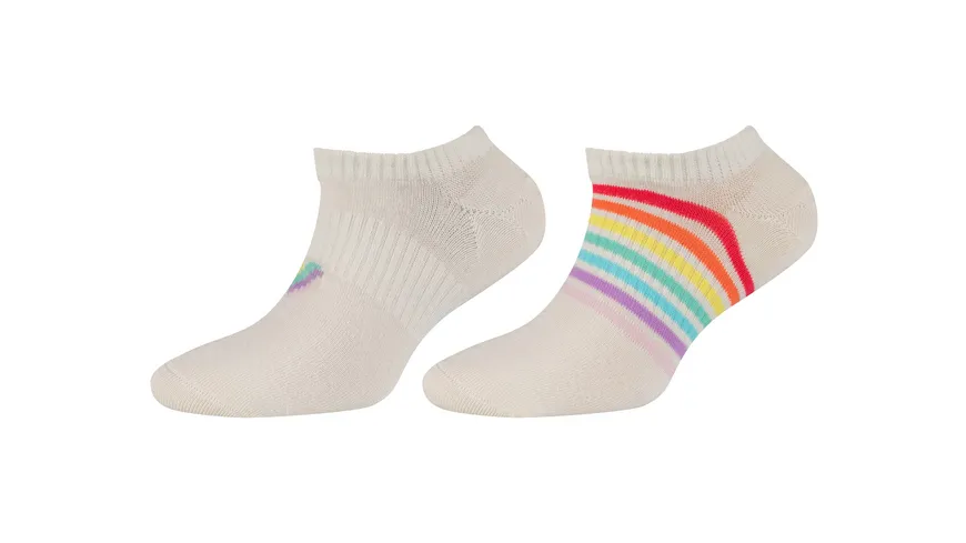 s.Oliver Kinder Sneacker Socken Silky Sustainable Motif 2er Pack weiss