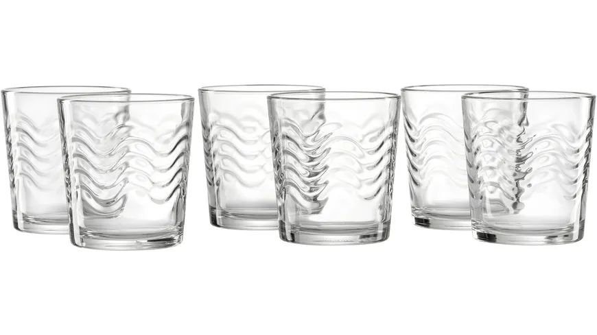 Ritzenhoff & Breker Wave Whiskybecher 6er Set transparent