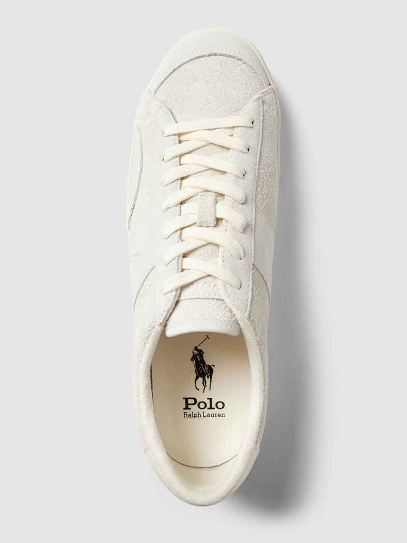 Sneaker mit Teddyfell-Besatz in offwhite
