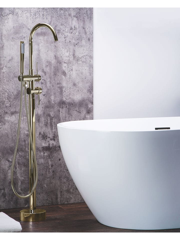 Beliani Wannenarmaturen TUGELA in Gold - (W) 21 x (H) 116 x (L) 16 cm günstig kaufen onesize